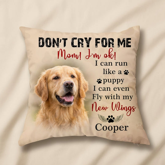 Pet Memorial Throw Pillow – Personalized Pet Photo in Loving Memory