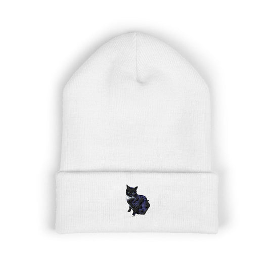 Embroidered Pet Cuffed Beanie Cozy Winter Hat for Pet Lovers