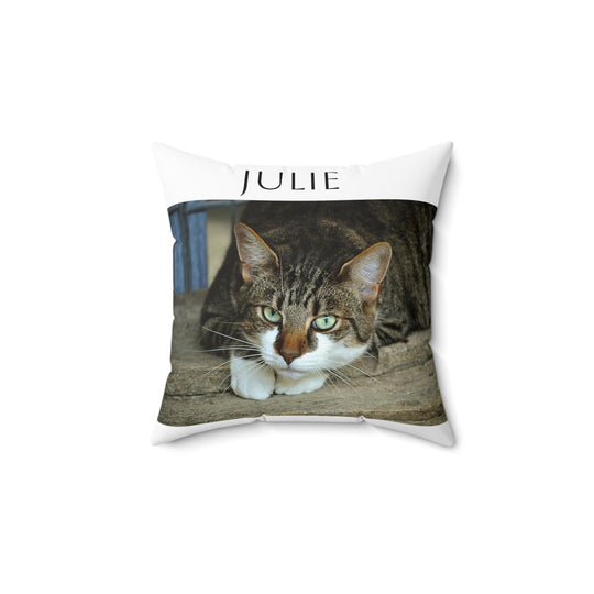 Custom Pet Photo Pillow with Name - Pet Name Pillow