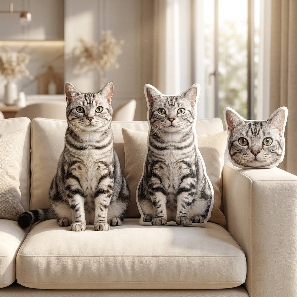 Custom Cat Pillow Handmade From Your Cat Picture