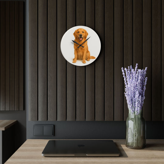 Custom Pet Memorial Acrylic Wall Clock | Personalized Tribute Gift