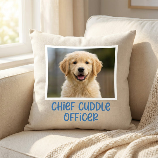 Chief Cuddle Officer Custom Pet Pillow