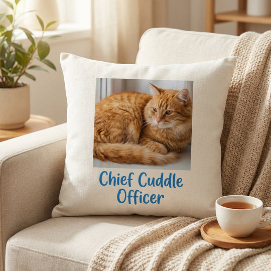 Chief Cuddle Officer Custom Pet Pillow