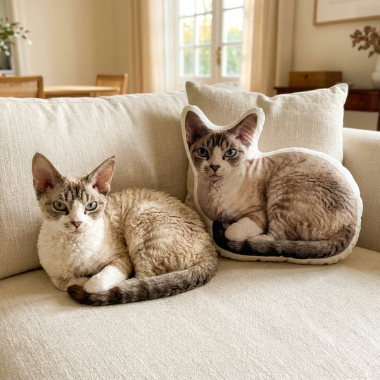 Personalized Cat Pillow With Realistic Fur Detail From Photo
