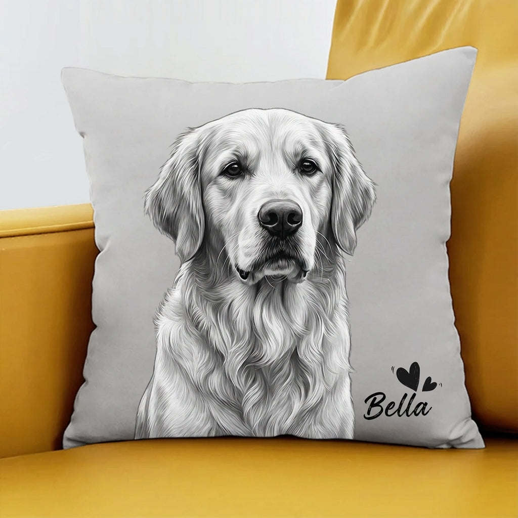 Custom Pet Black And White Throw Pillow