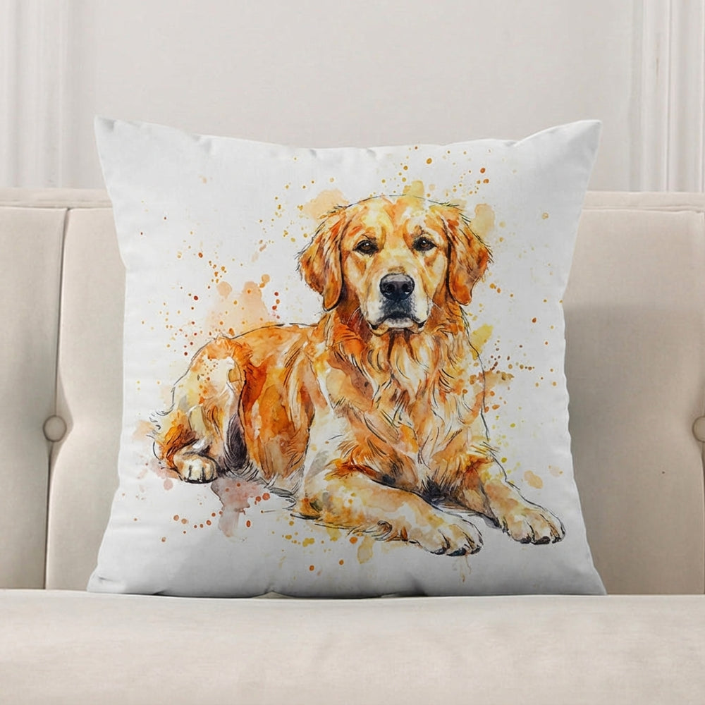 Custom Pet Watercolor Pillow