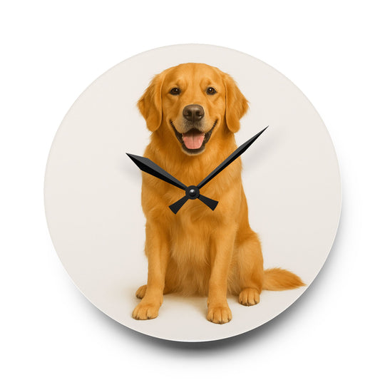 Custom Pet Memorial Acrylic Wall Clock | Personalized Tribute Gift