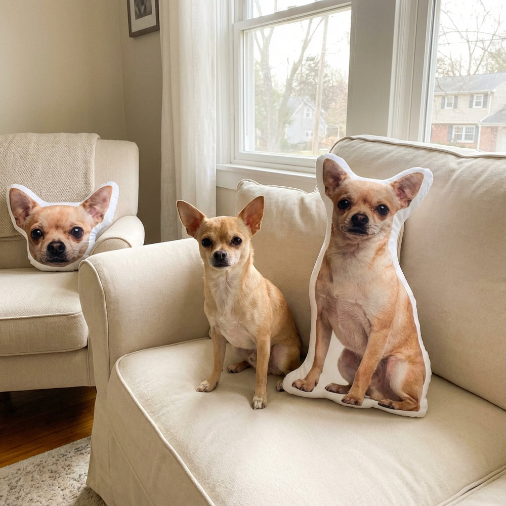 Custom Dog Face Pillow From Photo