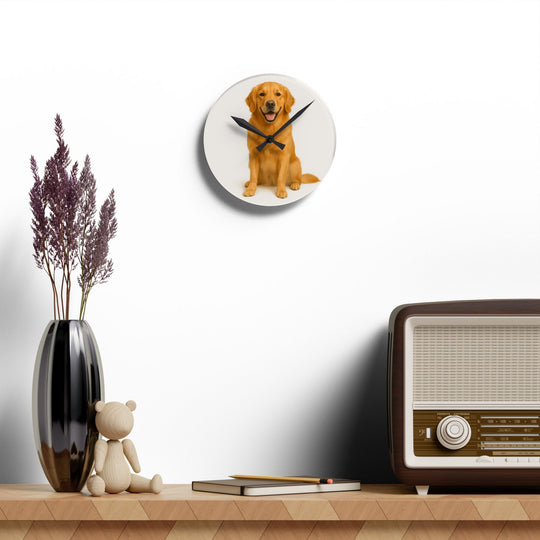 Custom Pet Memorial Acrylic Wall Clock | Personalized Tribute Gift