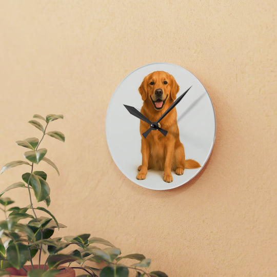 Custom Pet Memorial Acrylic Wall Clock | Personalized Tribute Gift