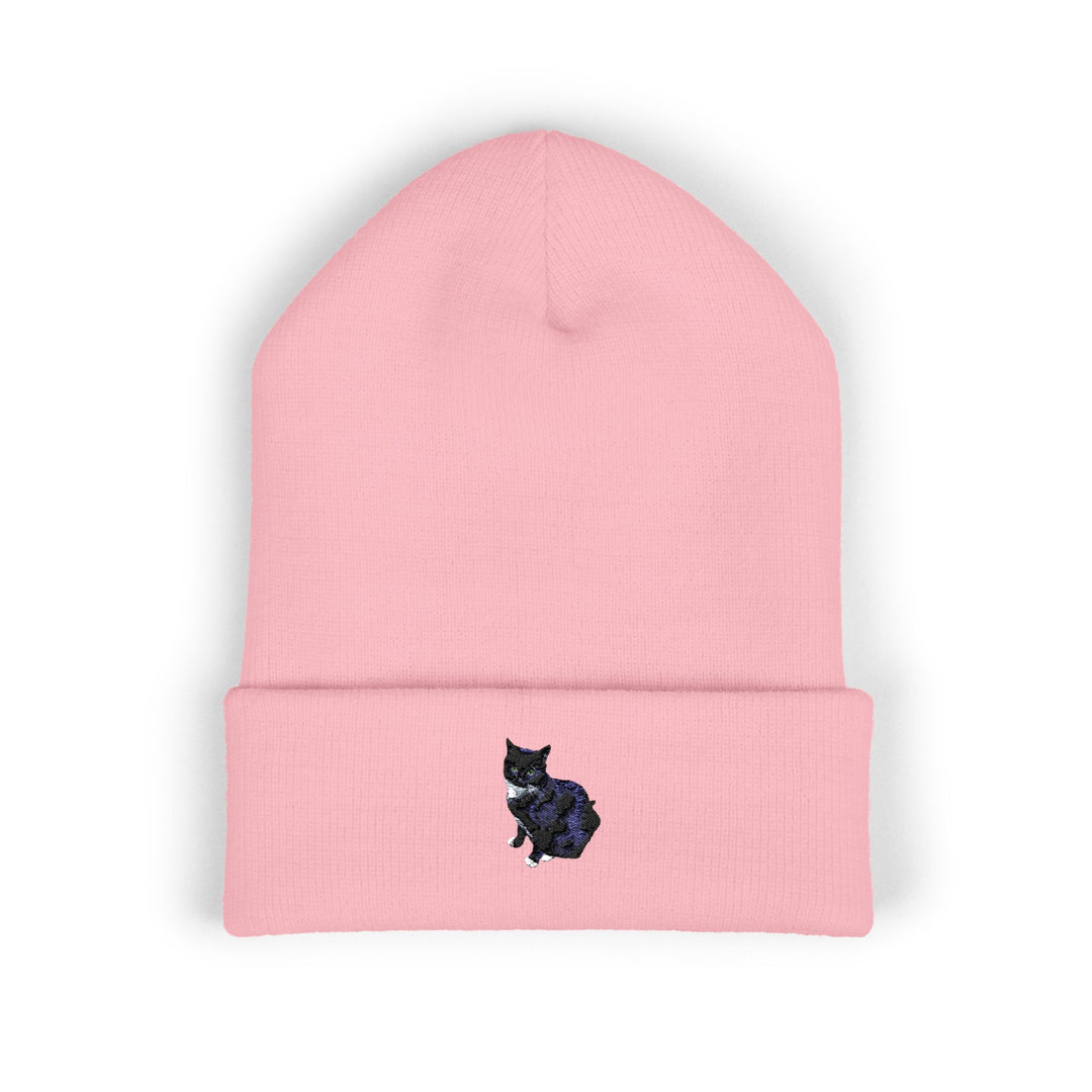 Embroidered Pet Cuffed Beanie Cozy Winter Hat for Pet Lovers
