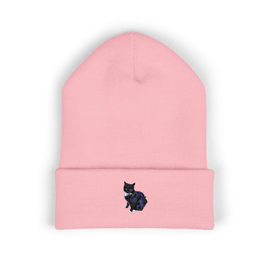 Embroidered Pet Cuffed Beanie Cozy Winter Hat for Pet Lovers