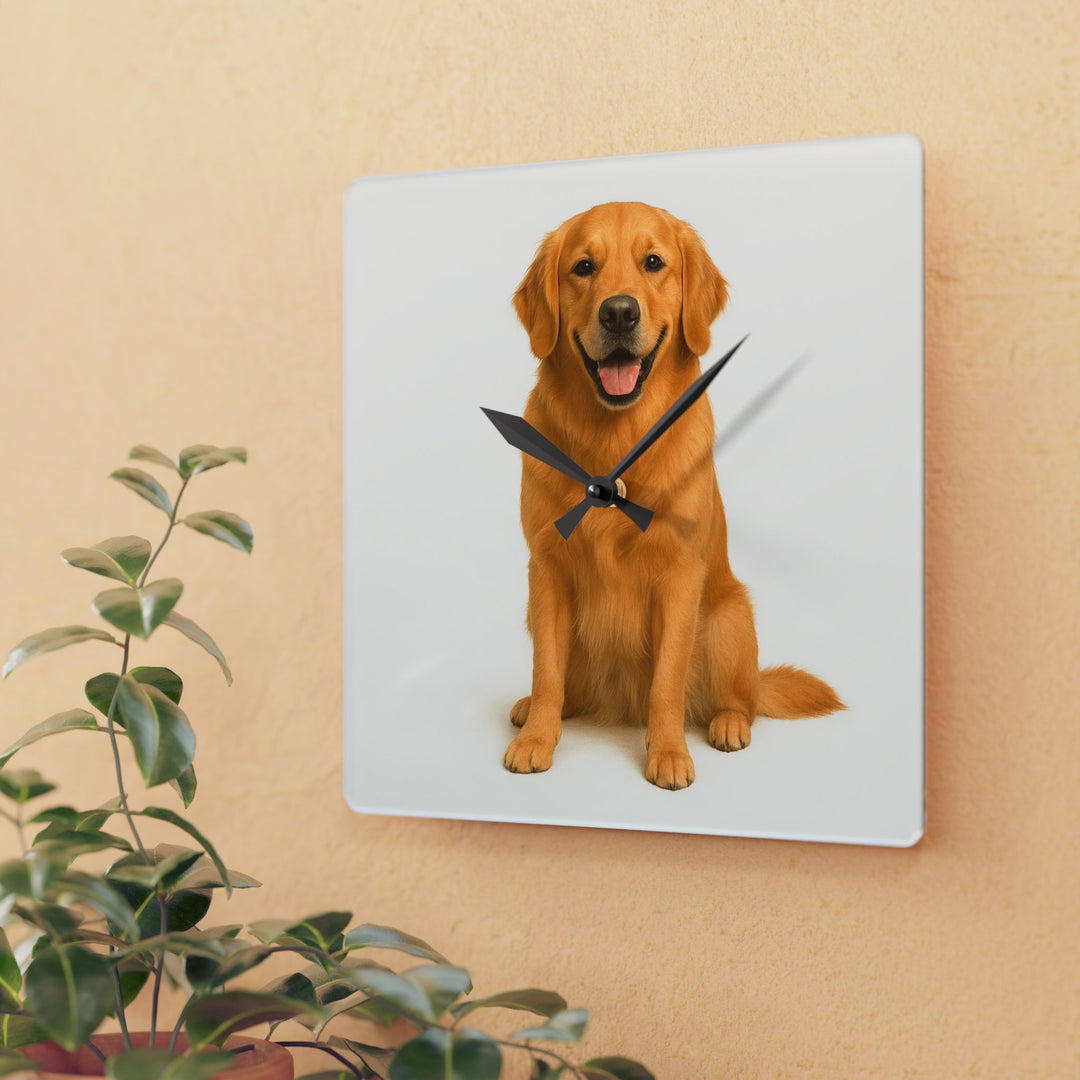Custom Pet Memorial Acrylic Wall Clock | Personalized Tribute Gift