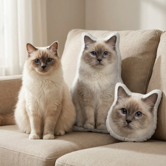 Custom Cat Photo Pillow High Quality Personalized Cushion