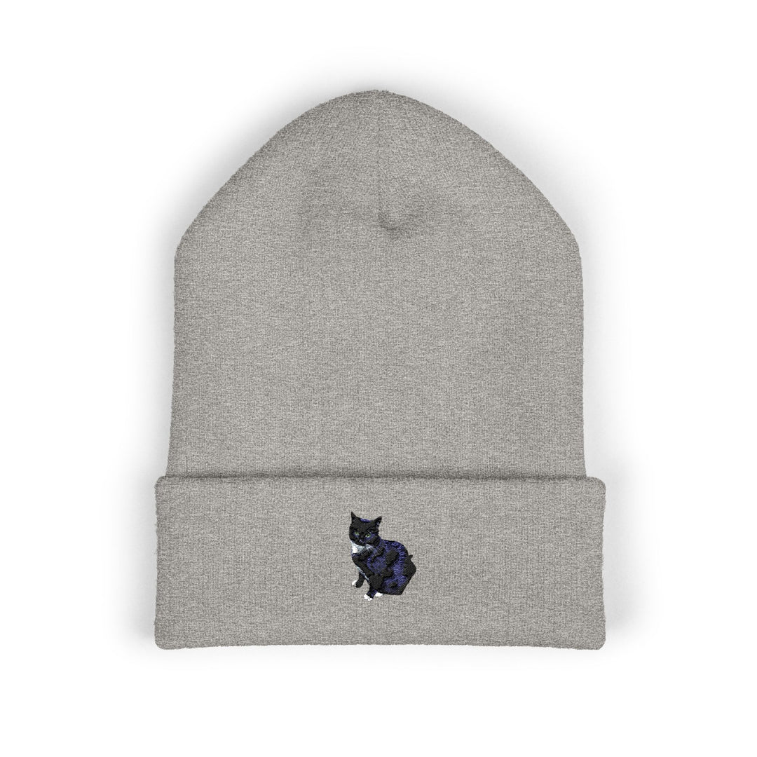 Embroidered Pet Cuffed Beanie Cozy Winter Hat for Pet Lovers