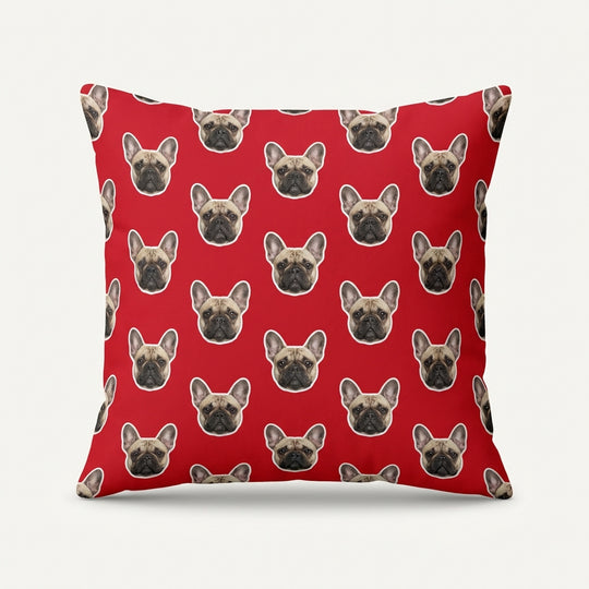 Custom Pet Multi Face Square Pillow