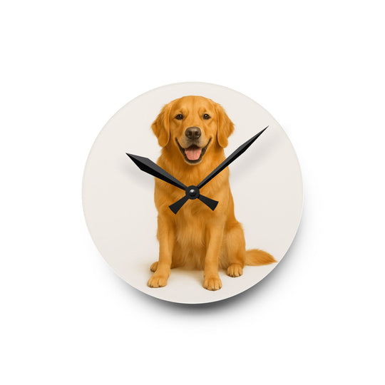 Custom Pet Memorial Acrylic Wall Clock | Personalized Tribute Gift