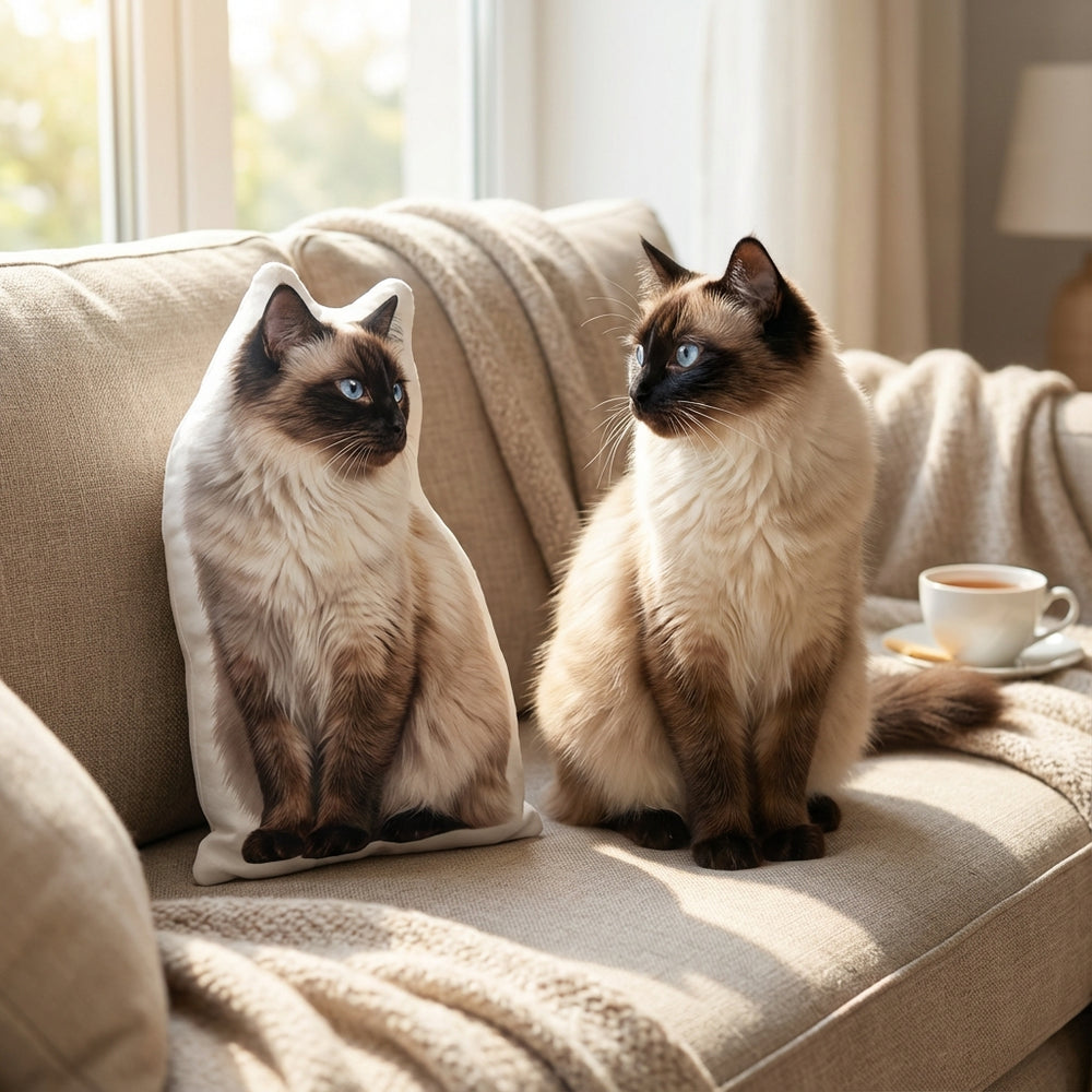 Custom Cat Pillow With Your Cat Photo Soft And Lifelike Design