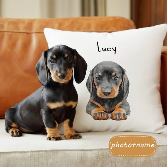 Custom Pet Photo Pillow | Personalized Dog & Cat Picture Pillow Gift