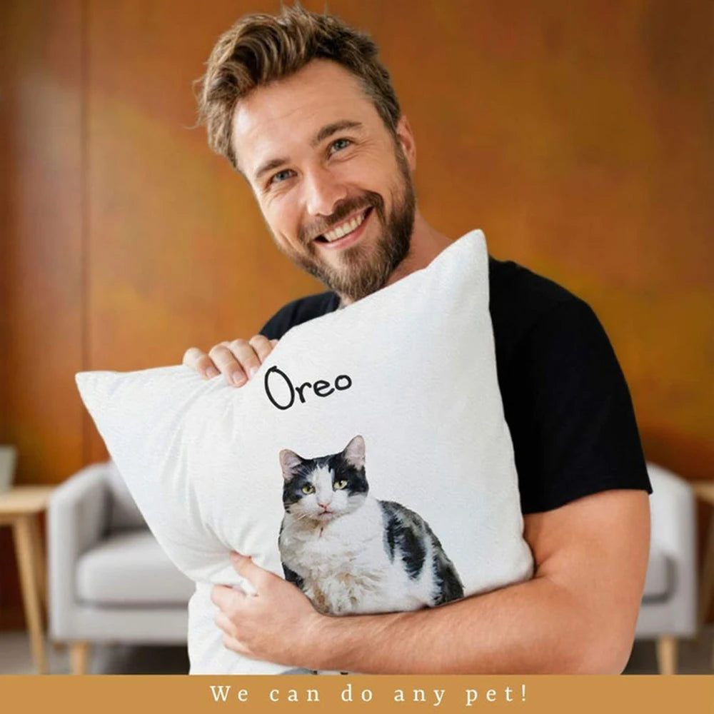 Custom Pet Photo Pillow | Personalized Dog & Cat Picture Pillow Gift