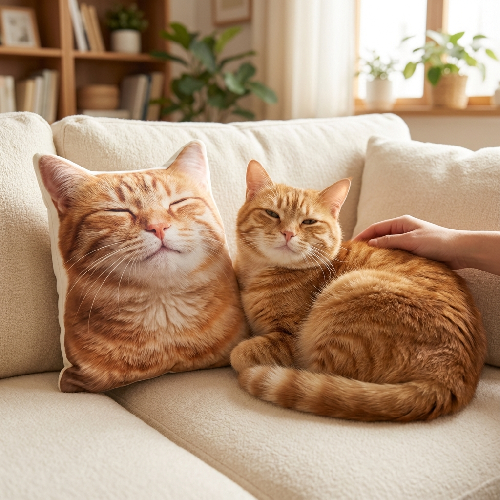 Custom Adorable Pet Shaped Memory Pillow For Pet Owners