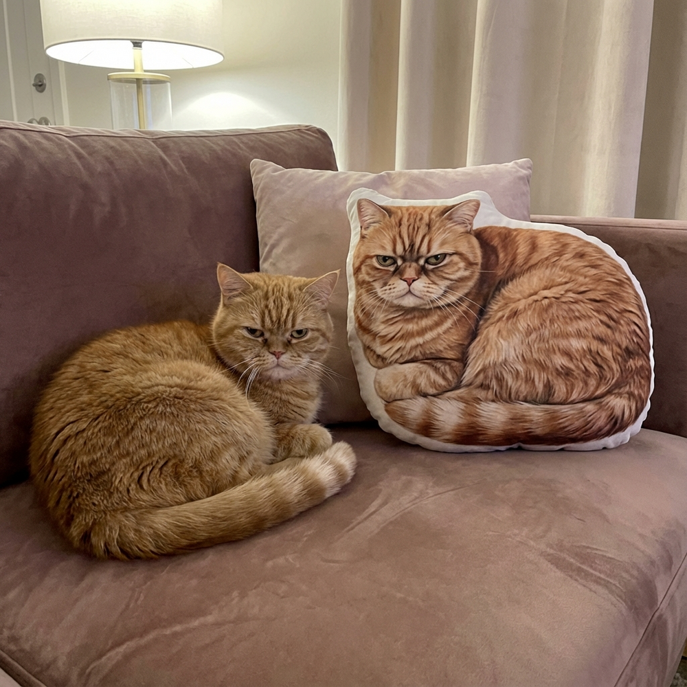 Custom Adorable Pet Shaped Memory Pillow For Pet Owners
