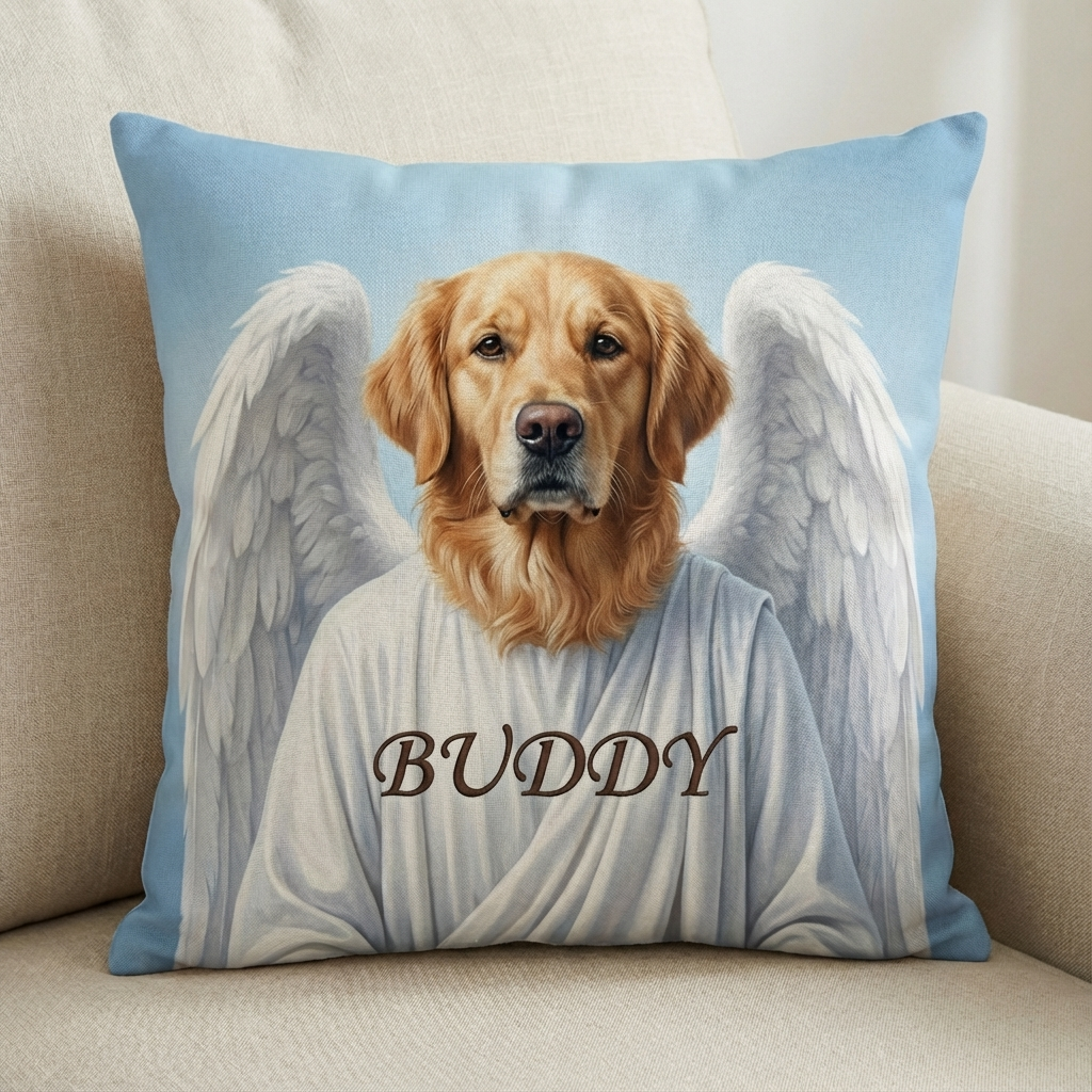 Personalized Pet Angel Pillow A Loving Memorial Keepsake